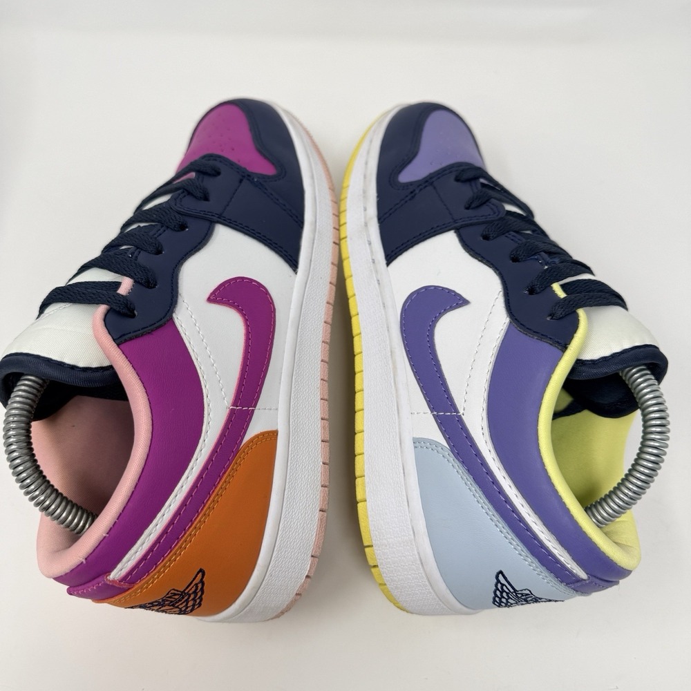 Air Jordan 1 Low SE Mismatched Purple Magenta Youth 6.5Y Women's 8 DJ4342-400 - Picture 7 of 10